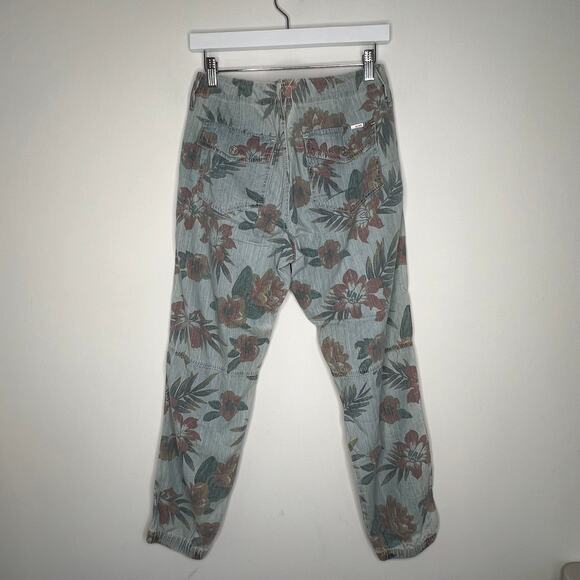 MOTHER The No Zip Misfit Floral Crop Jogger Pants 27 - Picture 4 of 7